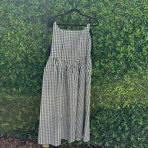 Black and white checkered dress